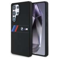 BMW Silicone Middle Tricolor Stripes MagSafe Case for Samsung Galaxy S25 Ultra - Black