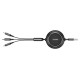 Baseus Golden Loop 3in1 retractable cable USB - micro USB / Lightning / USB-C 3.5A 35cm - 120cm black (CAMLT-JH01)