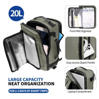 Tech-Protect Defender S50 Backpack for Ryanair & Wizzar, 20L Laptop - Olive