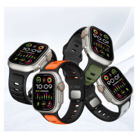 Tech-Protect IconBand Line Strap for Apple Watch 44 / 45 / 46 / 49 mm - Black and Green