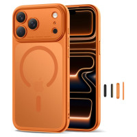 Tech-Protect Magpeak Magsafe CC Case for iPhone 17 Pro Max - Matte Orange