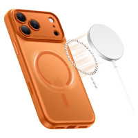 Tech-Protect Magpeak Magsafe CC Case for iPhone 17 Pro Max - Matte Orange