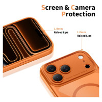 Tech-Protect Magpeak Magsafe CC Case for iPhone 17 Pro Max - Transparent Orange