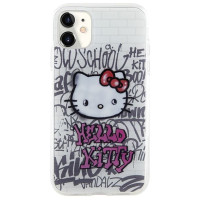 Hello Kitty IML Kitty On Bricks Graffiti case for iPhone 11 / Xr - white