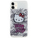 Hello Kitty IML Kitty On Bricks Graffiti case for iPhone 11 / Xr - white