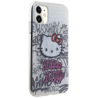 Hello Kitty IML Kitty On Bricks Graffiti case for iPhone 11 / Xr - white