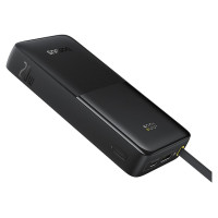 Baseus Powerbank Baseus Bipow 2 20000mah 20W z cyfrowym wyświetlaczem z wbudowanym kablem USB-C - czarny