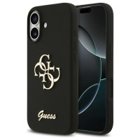 Guess Silicone Big 4G Script Case for iPhone 17 - Black