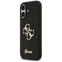 Guess Silicone Big 4G Script Case for iPhone 17 - Black