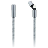 Karl Lagerfeld CBDY Choupette Charm USB-C Cable / USB-C Lanyard - Gray