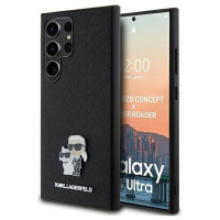 Karl Lagerfeld KLHCS24LPSAKCMPK S24 Ultra S928 hardcase black/black Saffiano Karl & Choupette Metal Pin