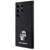 Karl Lagerfeld KLHCS24LPSAKCMPK S24 Ultra S928 hardcase black/black Saffiano Karl & Choupette Metal Pin
