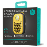 Joyroom Maya JR-MS03 portable Bluetooth speaker with built-in flashlight, resistant - yellow