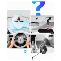 Joyroom JR-ZS511 Sun Visor Holder with Magnetic Clip - Black