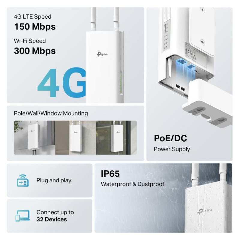 Tp-Link WRL 3G/4G ROUTER 300MBPS/TL-MR100-OUTDOOR TP-LINK