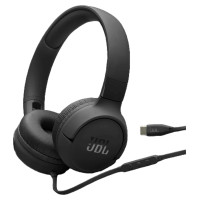 JBL Tune on-ear austiņas ar USB, melnas - JBLT520CBLK