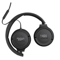 JBL Tune on-ear austiņas ar USB, melnas - JBLT520CBLK