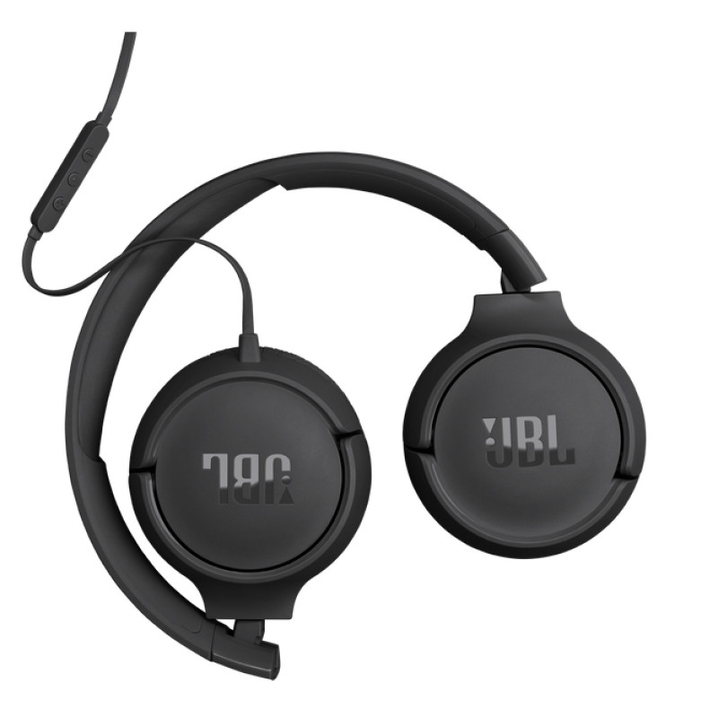 JBL Tune on-ear austiņas ar USB, melnas - JBLT520CBLK