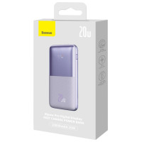 Baseus Bipow Pro Power Bank 10000mAh 20W Purple with USB Type A - USB Type C 3A 0.3m Cable (PPBD040205)