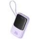 Baseus Qpow Pro+ 10000mAh 22.5W Power Bank with Built-in USB-C Cable and Display - Purple