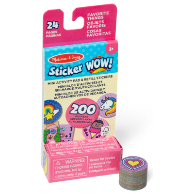 Melissa & Doug Sticker WOW! Uzlīmju uzpildes iepakojums Iecienītākās lietas