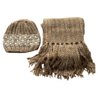 Pro-Han Vilnas cepure ar šalli CZ-2720 dark beige (55-60 cm) izpārdošana