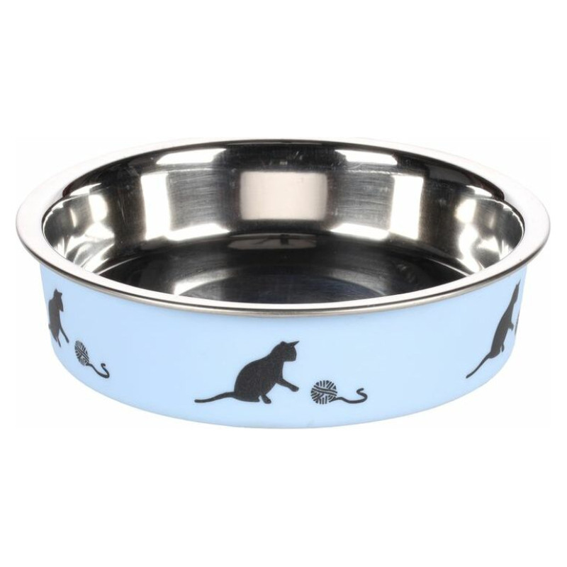Flamingo metāla bļoda kaķiem BELLA zila d 11,5 cm 180 ml
