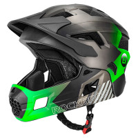 Rockbros TS-61 10110061004 Children's Bike Helmet with Detachable Chin Size M (54-57) - Green