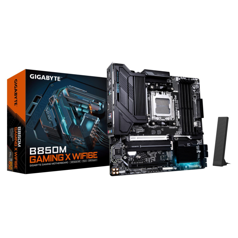 Gigabyte Mainboard|GIGABYTE|AMD B850|Socket AM5|micro ATX|RAM DDR5-SDRAM|4xSlots|Wi-Fi Yes|Bluetooth Yes|2xNumber of M.2 (M) slots|B850MGAMINGXWF6E1.1