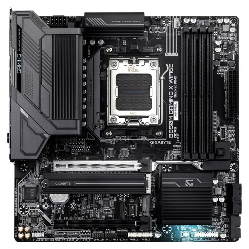 Gigabyte Mainboard|GIGABYTE|AMD B850|Socket AM5|micro ATX|RAM DDR5-SDRAM|4xSlots|Wi-Fi Yes|Bluetooth Yes|2xNumber of M.2 (M) slots|B850MGAMINGXWF6E1.1