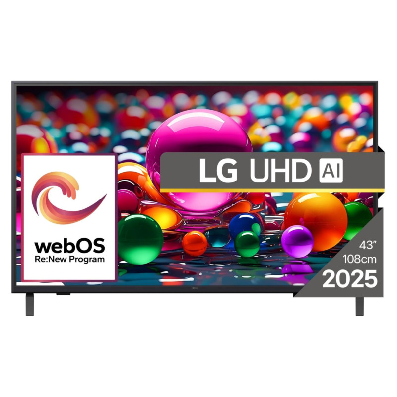 LG TV Set|LG|43 "|4K Ultra HD|3840 x 2160 pixels|Flat|16:9|LED|43UA74003LB