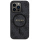 Guess 4G Collection Leather Metal Logo MagSafe Case for iPhone 15 Pro - Black