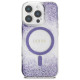 Guess HC Resin Bottom Glitter MagSafe case for iPhone 16 Pro Max - purple