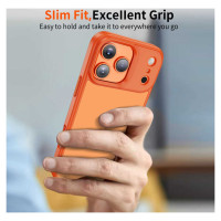 Tech-Protect MagMat case for iPhone 17 Pro - orange and matte