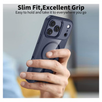 Tech-Protect MagMat MagSafe Case for iPhone 17 Pro Max - Transparent - Navy Blue