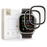 Tech-Protect 2-pack tempered glass for Apple Watch Ultra 49mm - silver and black