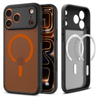 Spigen Ultra Hybrid MagSafe Case for iPhone 17 Pro - Black and Orange