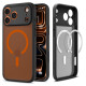 Spigen Ultra Hybrid MagSafe Case for iPhone 17 Pro - Black and Orange