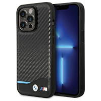 BMW Leather Carbon Case for iPhone 13 Pro Max - Black