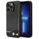 BMW Leather Carbon Case for iPhone 13 Pro Max - Black