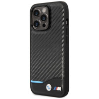 BMW Leather Carbon Case for iPhone 13 Pro Max - Black