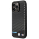 BMW Leather Carbon Case for iPhone 13 Pro Max - Black