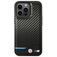 BMW Leather Carbon Case for iPhone 13 Pro Max - Black
