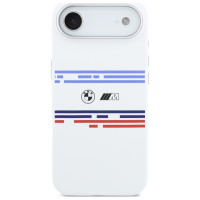 BMW M Silicon Horizontal Line MagSafe Case for iPhone Air - White