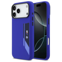 BMW M Silicon Vertical Logo MagSafe Case for iPhone 17 Pro Max - Navy Blue