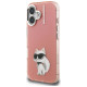 Karl Lagerfeld IML Aquarelle Choupette & Logo iPhone 16 Case - Pink