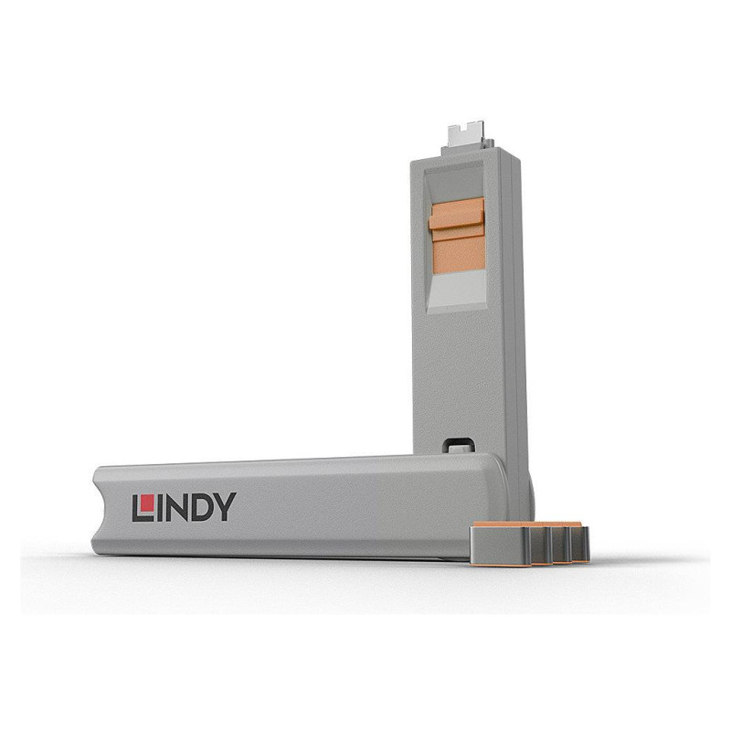 Lindy USB PORT TYPE-C BLOCKER 4PACK/ORANGE 40428 LINDY