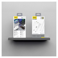 Dudao A28PCEU PD 45W GaN 2xUSB-C Wall Charger with USB-C Cable - White