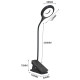 Wozinsky Mini Wozinsky Wireless LED Reading Lamp with Clip + USB-C Cable - Black