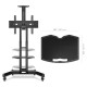Onkron TV SET ACC SHELF MOBILE STAND/BLACK APT1551-B ONKRON